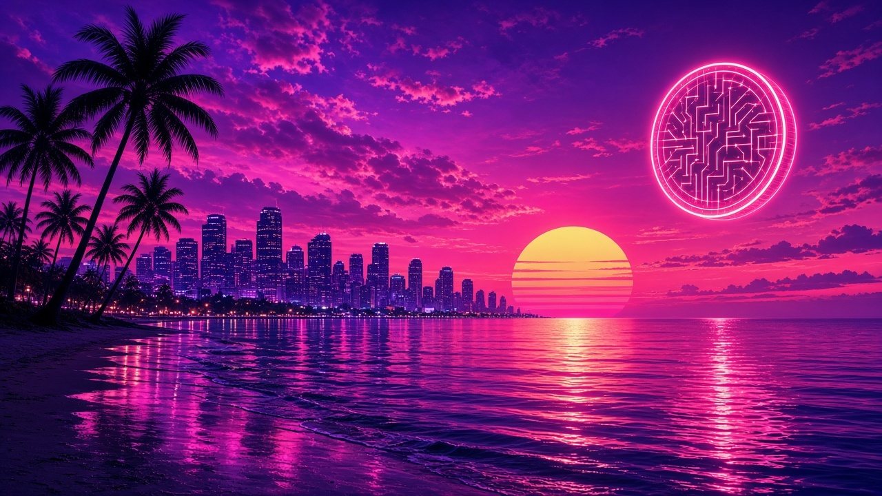 Dacity: sunset over the bay